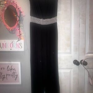 Mudd Black Jumpsuit with White Accents